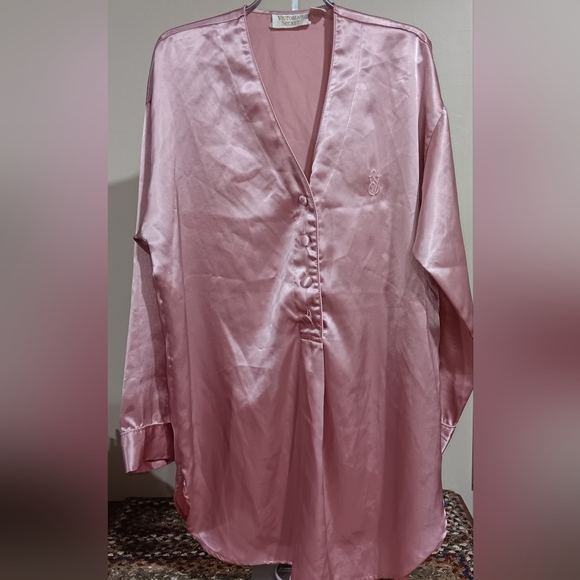 Victoria's Secret Vintage Gold Label Pink Nightgown Sz P/S See Pics flaws - Picture 1 of 12